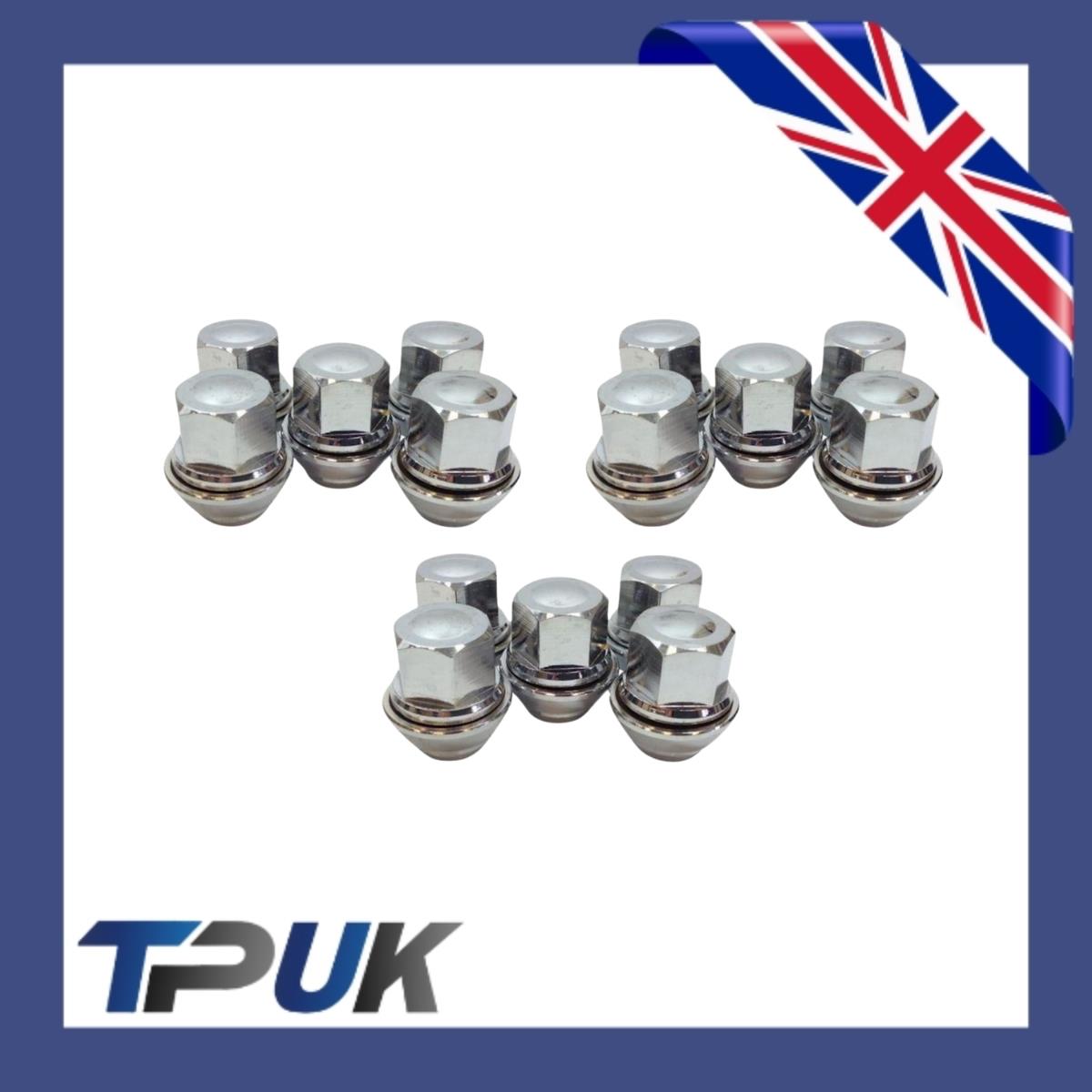Wheel Nut Set Of 15 For Ford Transit Connect 1.5 1.6 2013 On Solid Chrome