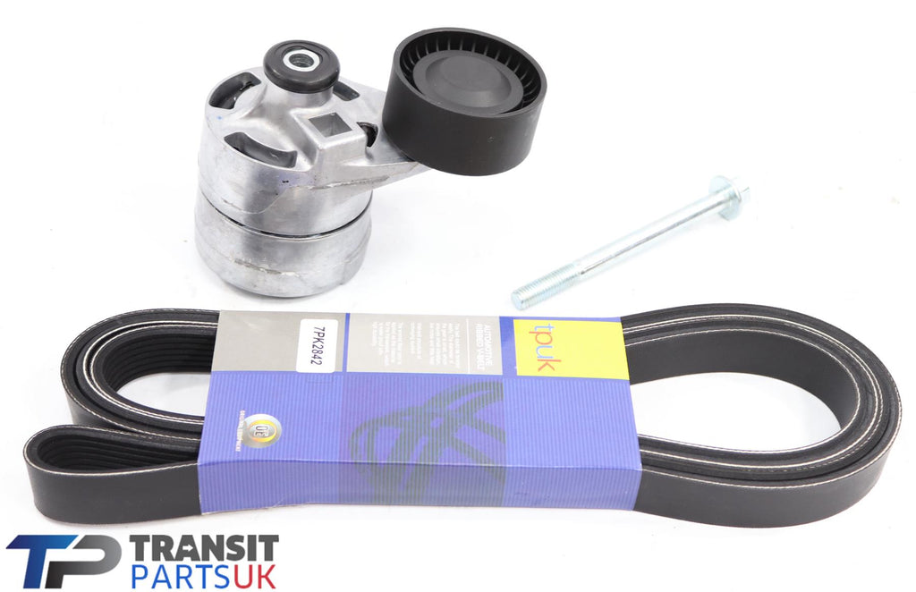 Transit Mk7 Fan Drive Belt And Tensioner 2.4 Duratorq 06 On With Airconditioning