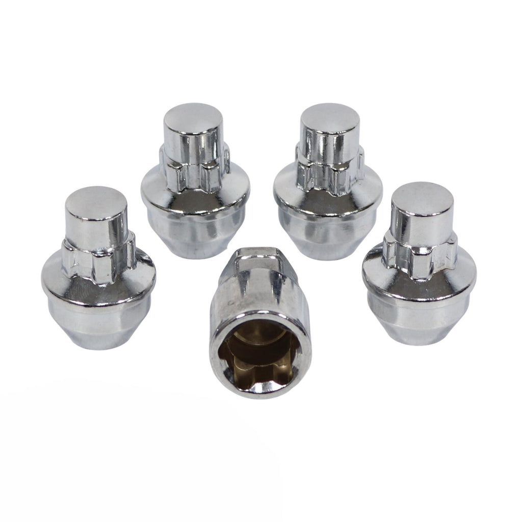 Ford Transit Mk8 Custom Locking Wheel Nut Set M14X1.5 Tapered Seat 4 Nuts 1 Key
