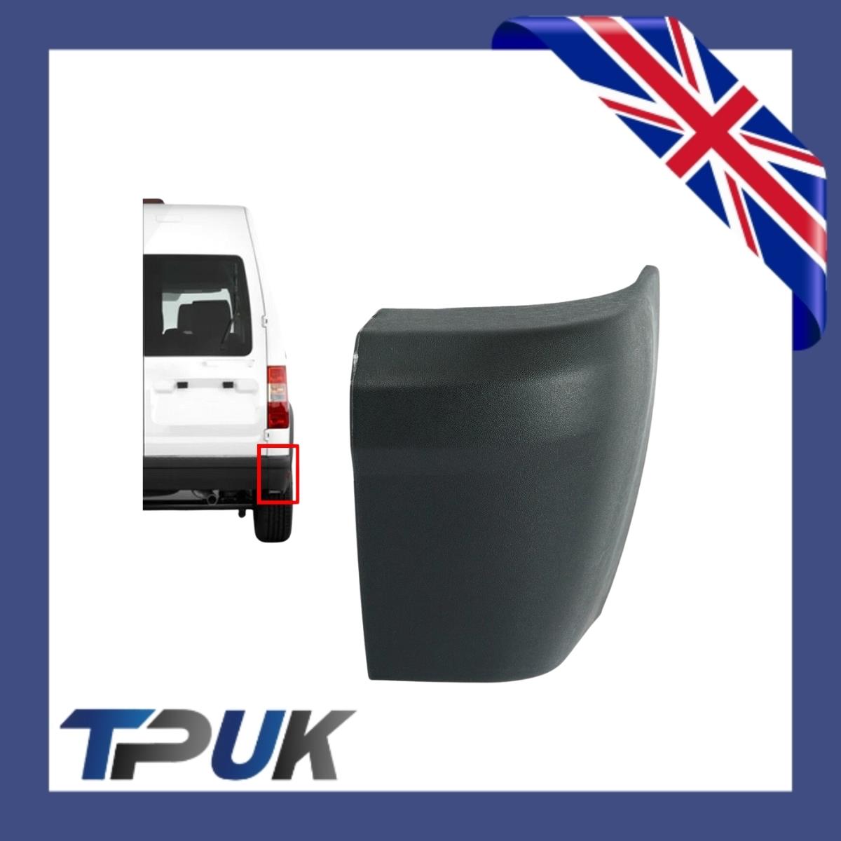 Ford Transit Connect 2003-2013 Rear Bumper Corner/ Cap Right O/S