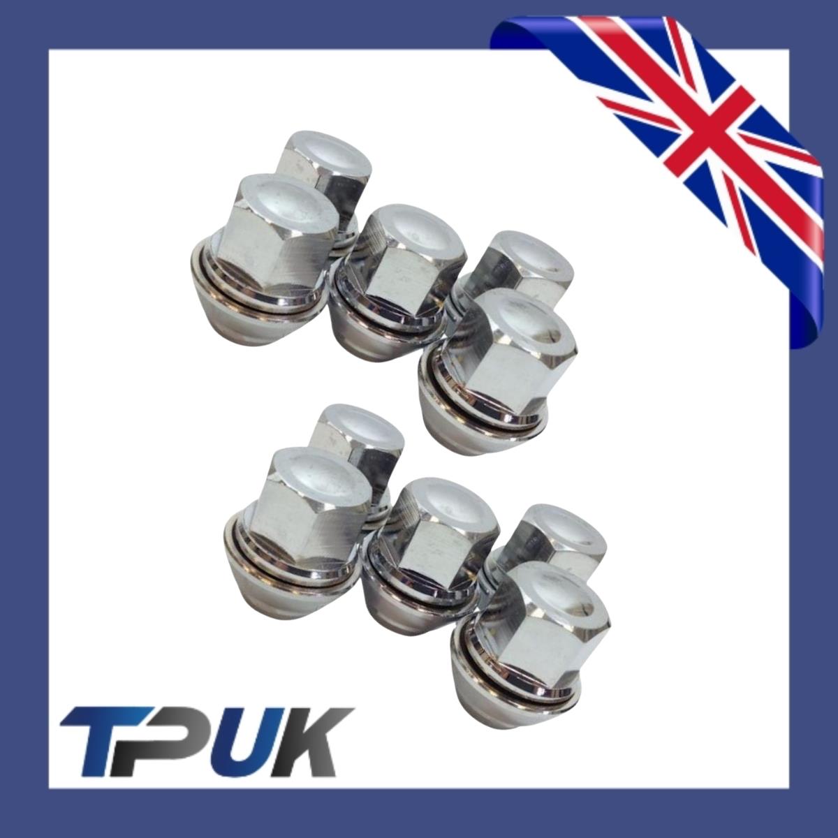 Wheel Nut Set Of 10 For Ford Mondeo 1.6 1.8 2.0 2.2 2.5 3.2 1996 On Solid Chrome