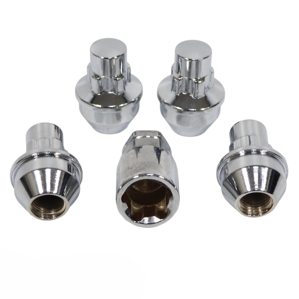 Ford Transit Mk8 Custom Locking Wheel Nut Set M14X1.5 Tapered Seat 4 Nuts 1 Key