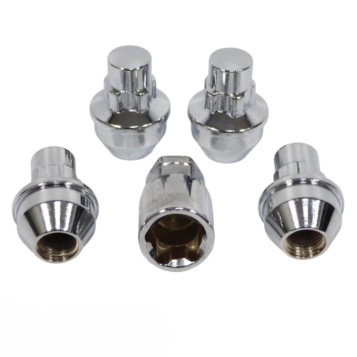 Ford Transit Mk8 Custom Locking Wheel Nut Set M14X1.5 Tapered Seat 4 Nuts 1 Key