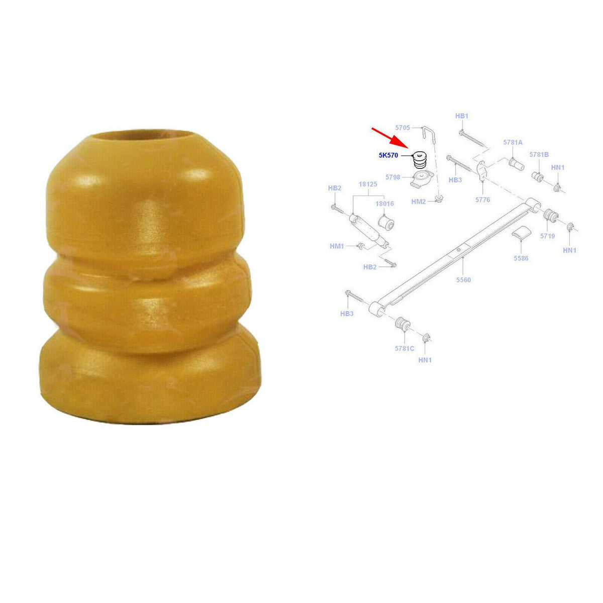 Rear Bump Stop Buffer Rubber For Ford Transit Connect 2002 - 2013 Suspension