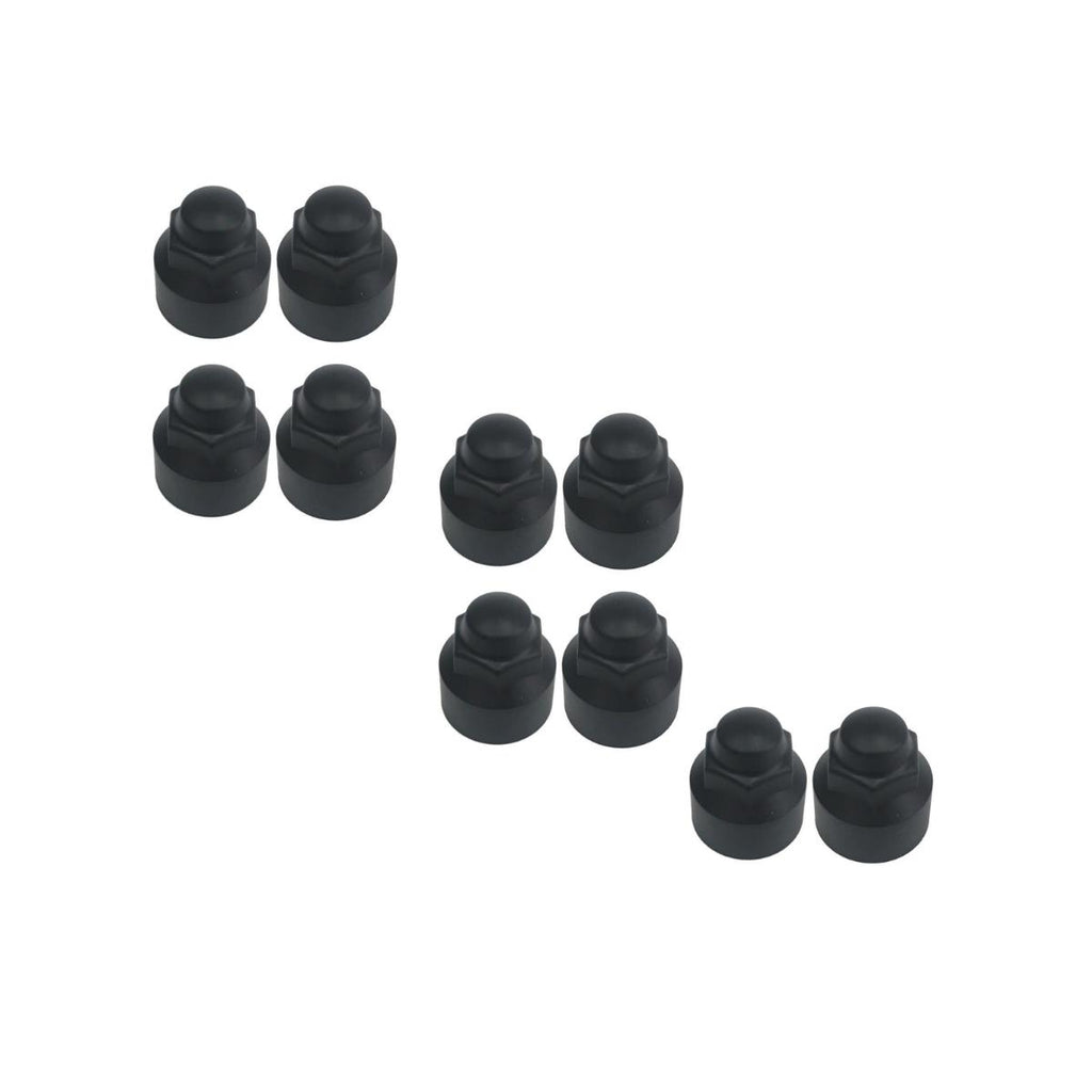 Brand New Transit Mk8 Custom 2014 On Black Wheel Nut Covers Set Of 10