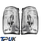 Pair of Clear Wing Mirror Indicator Lenses for Ford Transit Mk8 (2014-Onwards) - Left & Right Side Replacement Light Covers