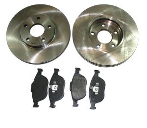 FORD TRANSIT CONNECT FRONT BRAKE PADS AND DISCS 2002 ON BRAND NEW SET