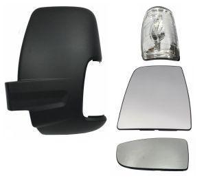 Ford Transit Mk8 Front Left Side Mirror Glass Upper & Lower Clear Indicator Lens