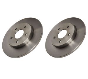 FOR FORD TRANSIT CONNECT REAR BRAKE DISCS PAIR 1.0 1.5 1.6 2013 ONWARDS SOLID