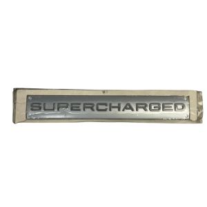 SUPERCHARGED SILVER BADGE FOR A RANGE OF VEHICLES FIT REAR TAILGATE FRONT ARCH