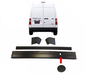 FORD TRANSIT CONNECT REAR BUMPER AND BUMPER COVER WITH END CAPS 2002-2013