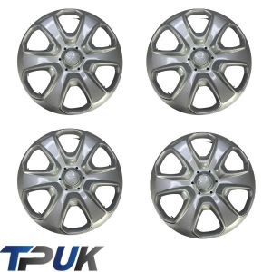 Ford Fiesta Mk7 Set Of 4 15" Inch Wheel Trim Hub Cap Cover 2008 On Clips Ring