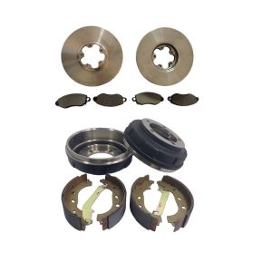 Ford Transit 2.0 Tdci Fwd 00-06 Rear Brake Drums & Shoes Front Discs & Pads Drum