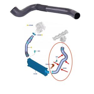 LEFT INTERCOOLER HOSE FORD TRANSIT MK7 MK8 2.2 RWD EGR SIDE DIESEL 2011 ON