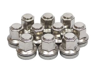 FORD TRANSIT WHEEL NUT SET 10 STAINLESS STEEL CAPPED O.E M14x2 MK6 MK7 2000-2014