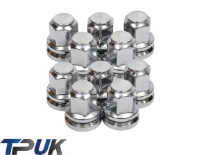 Ford Transit Set Of 10 Chrome Wheel Nuts Alloy Steel M14X2 Mk6 Mk7 2000 - 2014