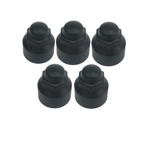 BRAND NEW TRANSIT MK8 CUSTOM 2014 ON BLACK WHEEL NUT COVERS SET OF 5