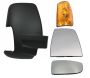 Ford Transit Mk8 Front Right Side Mirror Glass Orange Indicator Lens Cover Set